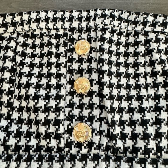 Walter Baker Houndstooth Bandeau Cropped Top black white size M NWT $118 - Picture 2 of 11